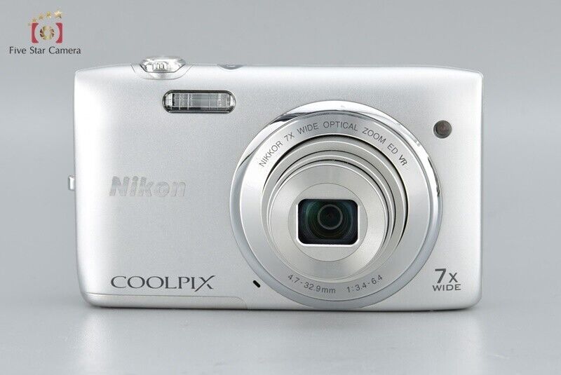 Excellent!! Nikon COOLPIX S3500 Crystal Silver 20.0 MP Digital Camera