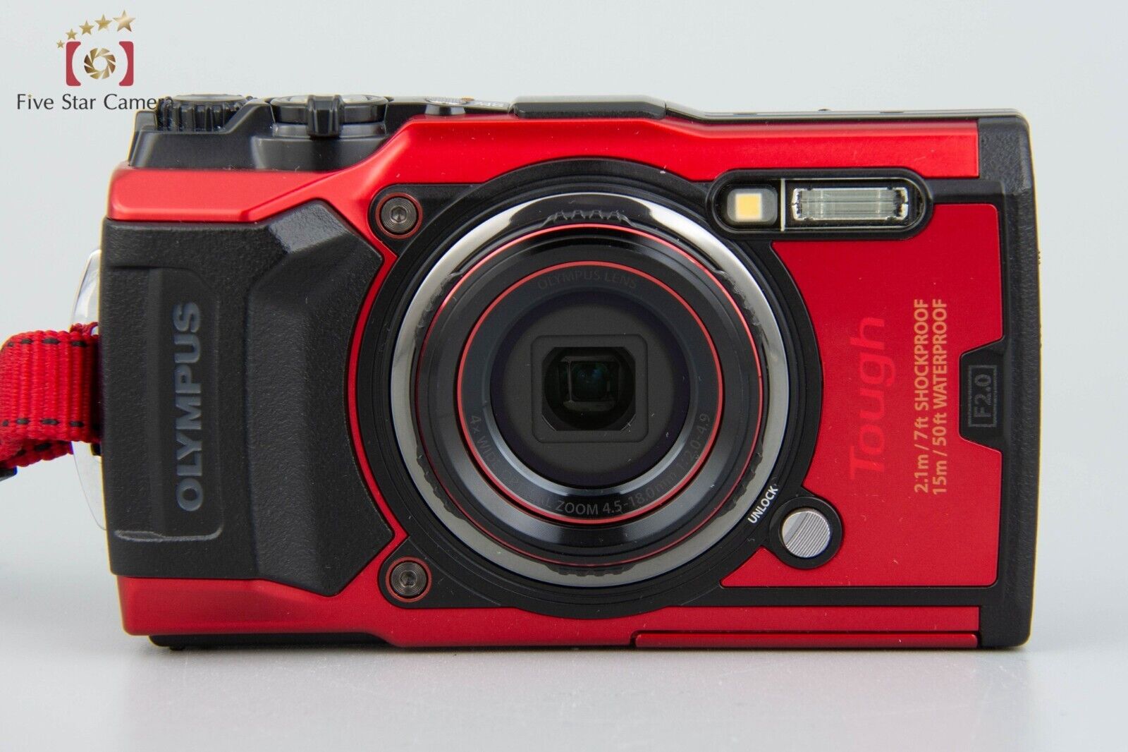 Excellent!! Olympus Tough TG-6 Red 12.0 MP 15m Waterproof Digital Camera
