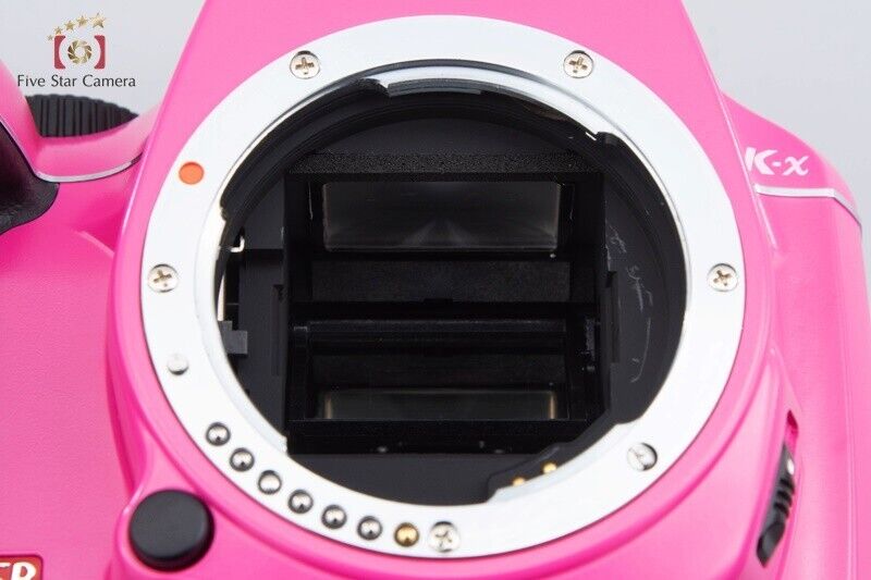 "Shutter count 199" Pentax K-x Pink 12.4 MP DSLR SMC DA L 18-55 Lens