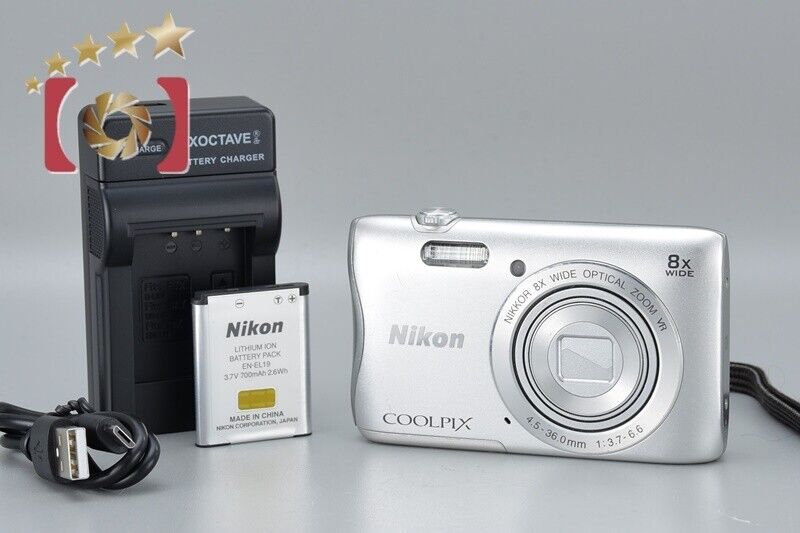 Excellent!! Nikon COOLPIX S3700 Silver 20.0 MP Digital Camera